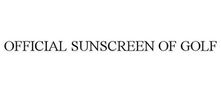 OFFICIAL SUNSCREEN OF GOLF