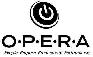 O·P·E·R·A PEOPLE. PURPOSE. PRODUCTIVITY. PERFORMANCE.