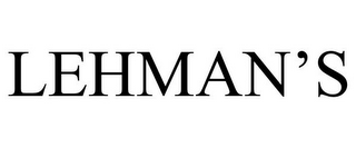 LEHMAN'S