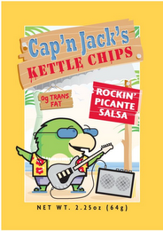 CAP'N JACK'S KETTLE CHIPS ROCKIN' PICANTE SALSA