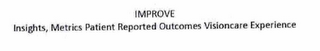 IMPROVE INSIGHTS, METRICS PATIENT REPORTED OUTCOMES VISIONCARE EXPERIENCE