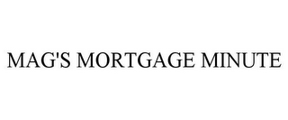 MAG'S MORTGAGE MINUTE