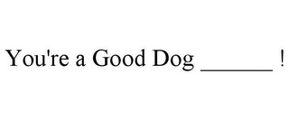 YOU'RE A GOOD DOG ______ !