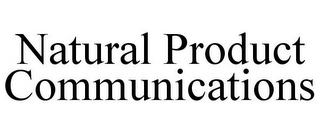 NATURAL PRODUCT COMMUNICATIONS