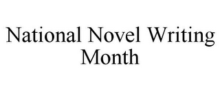 NATIONAL NOVEL WRITING MONTH