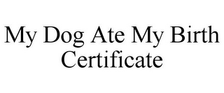 MY DOG ATE MY BIRTH CERTIFICATE