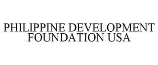 PHILIPPINE DEVELOPMENT FOUNDATION USA