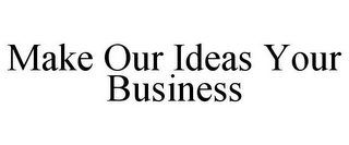 MAKE OUR IDEAS YOUR BUSINESS