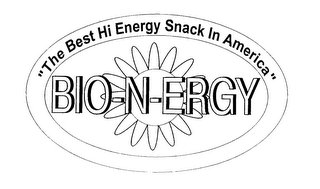 BIO-N-ERGY "THE BEST HI ENERGY SNACK IN AMERICA"