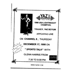 YAZ INC FITNESS TRAINING