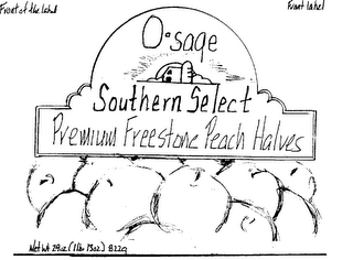 O·SAGE SOUTHERN SELECT PREMIUM FREESTONE PEACH HALVES