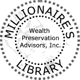 MILLIONAIRE'S LIBRARY WEALTH PRESERVATION ADVISORS, INC.