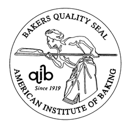 AIB SINCE 1919 BAKERS QUALITY SEAL AMERICAN INSTITUTE OF BAKING