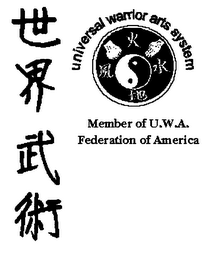 UNIVERSAL WARRIOR ARTS SYSTEM MEMBER OFU.W.A. FEDERATION OF AMERICA