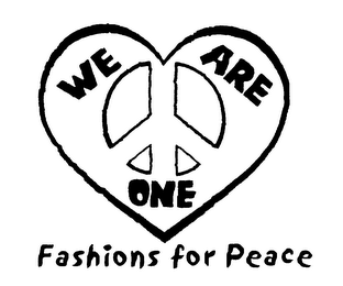 WE ARE ONE FASHIONS FOR PEACE