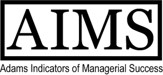 AIMS ADAMS INDICATORS OF MANAGERIAL SUCCESS
