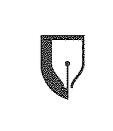 FOUNTAIN PEN POINT SUPERIMPOSED ON A SHIELD