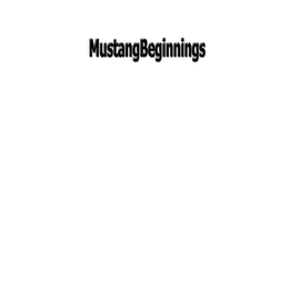 MUSTANGBEGINNINGS