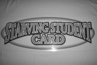 STARVING STUDENT CARD