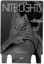 NITE-LIGHTS NINA INTERNATIONAL, LLC APPLY WHITE CRYSTAL OVER BLACK BASE NINA INTERNATIONAL, LLC KN12NL