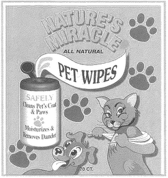 NATURE'S MIRACLE ALL NATURAL PET WIPES