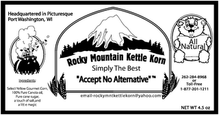 ROCKY MOUNTAIN KETTLE KORN SIMPLY THE BEST "ACCEPT NO ALTERNATIVE"