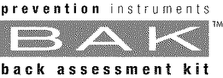 PREVENTION INSTRUMENTS BAK BACK ASSESSMENT KIT