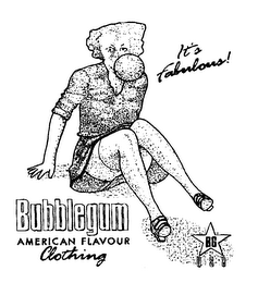 IT'S FABULOUS! BUBBLEGUM AMERICAN FLAVOUR CLOTHING BG USA