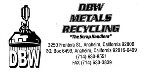 DBW METALS RECYCLING "THE SCRAP HANDLERS"