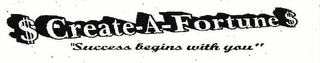 $ CREATE-A-FORTUNE $ "SUCCESS BEGINS WITH YOU..."