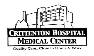 CRITTENTON HOSPITAL MEDICAL CENTER QUALITY CARE...CLOSE TO HOME & WORK & DESIGN