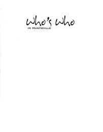 WHO'S WHO IN HUNTSVILLE