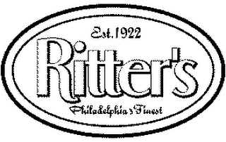 RITTER'S PHILADELPHIA'S FINEST EST. 1922