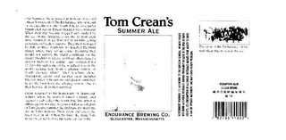 TOM CREAN'S SUMMER ALE ENDURANCE BREWING CO