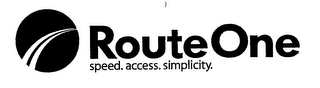 ROUTEONE SPEED. ACCESS. SIMPLICITY.