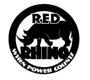 RED RHINO WHEN POWER COUNTS