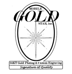 MOBILE GOLD STAR, INC. 24KT GOLD PLATING & CUSTOM ENGRAVING SIGNATURE OF QUALITY