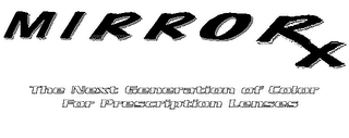 MIRRORX THE NEXT GENERATION OF COLOR FOR PRESCRIPTION LENSES