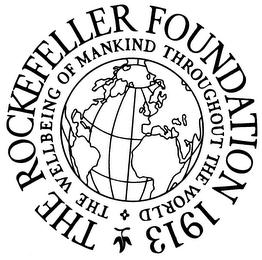 THE ROCKEFELLER FOUNDATION 1913 THE WELLBEING OF MANKIND THROUGHOUT THE WORLD