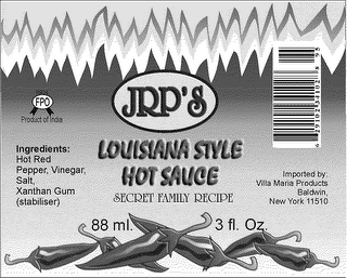 JRP'S LOUISIANA STYLE HOT SAUCE