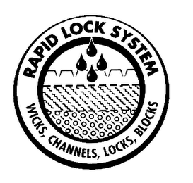 RAPID LOCK SYSTEM WICKS, CHANNELS, LOCKS, BLOCKS