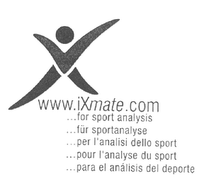 WWW.IXMATE.COM ...FOR SPORT ANALYSIS ...FÜR SPORTANALYSE ...PER L'ANALISI DELLO SPORT ...POUR L'ANALYSE DU SPORT ...PARA EL ANÁLISIS DEL DEPORTE