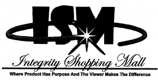 ISM INTEGRITY SHOPPING MALL WHERE PRODUCT HAS PURPOSE AND THE VIEWER MAKES THE DIFFERENCE