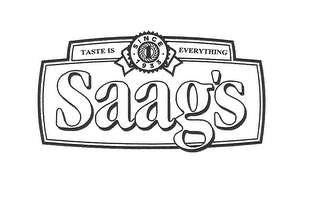 SAAG'S SINCE 1933 TASTE IS EVERYTHING