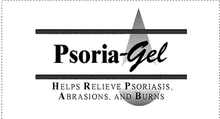 PSORIA GEL HELPS RELIEVE PSORIASIS, ABRASIONS, AND BURNS