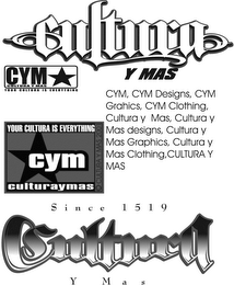 CULTURA Y MAS SINCE 1519 CYM CULTURAYMAS YOUR CULTURA IS EVERYTHING