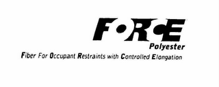 FORCE POLYESTER FIBER FOR OCCUPANT RESTRAINTS WITH CONTROLLED ELONGATION