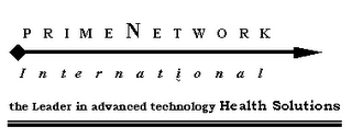 PRIME NETWORK INTERNATIONAL THE LEADER IN ADVANCED TECHNOLOGY HEALTH SOLUTIONS