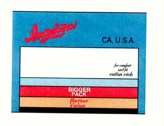 ANGELINA CA, U.S.A. BIGGER PACK BETTER VALUE FOR COMFORT AND FIT COTTON RICH