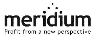 MERIDIUM PROFIT FROM A NEW PERSPECTIVE